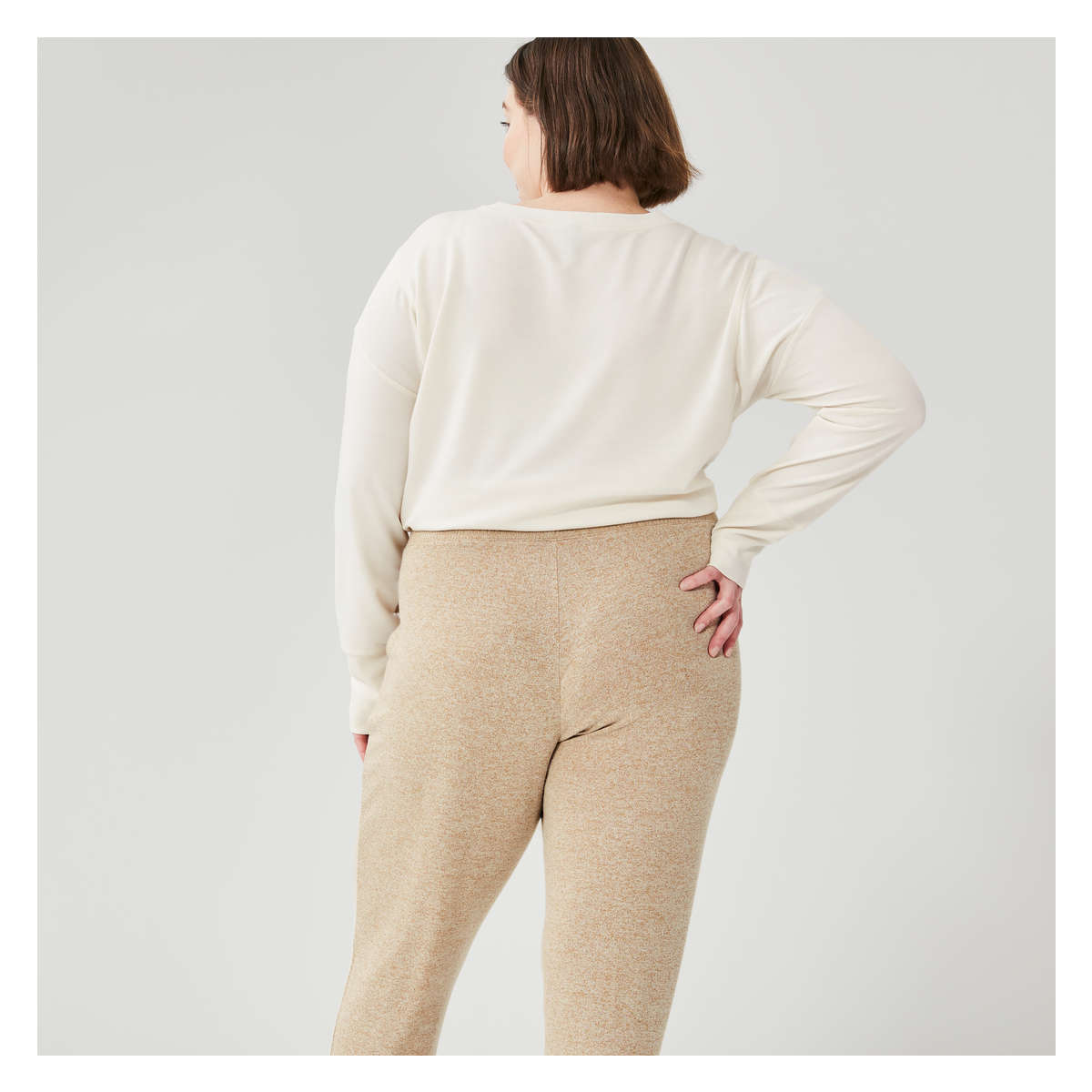 Women+ Active Jogger in Light Brown Mix from Joe Fresh