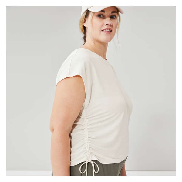 Women+ Cropped T-Shirt - Beige