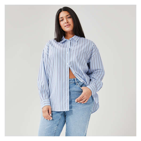 Women+ Essential Relaxed Button-Down - Dusty Blue