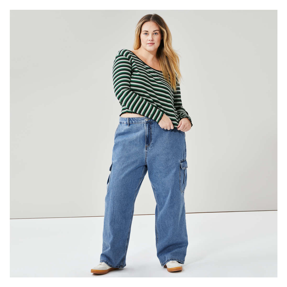 Buy online Women's Plain Cargo Jeans from Jeans & jeggings for