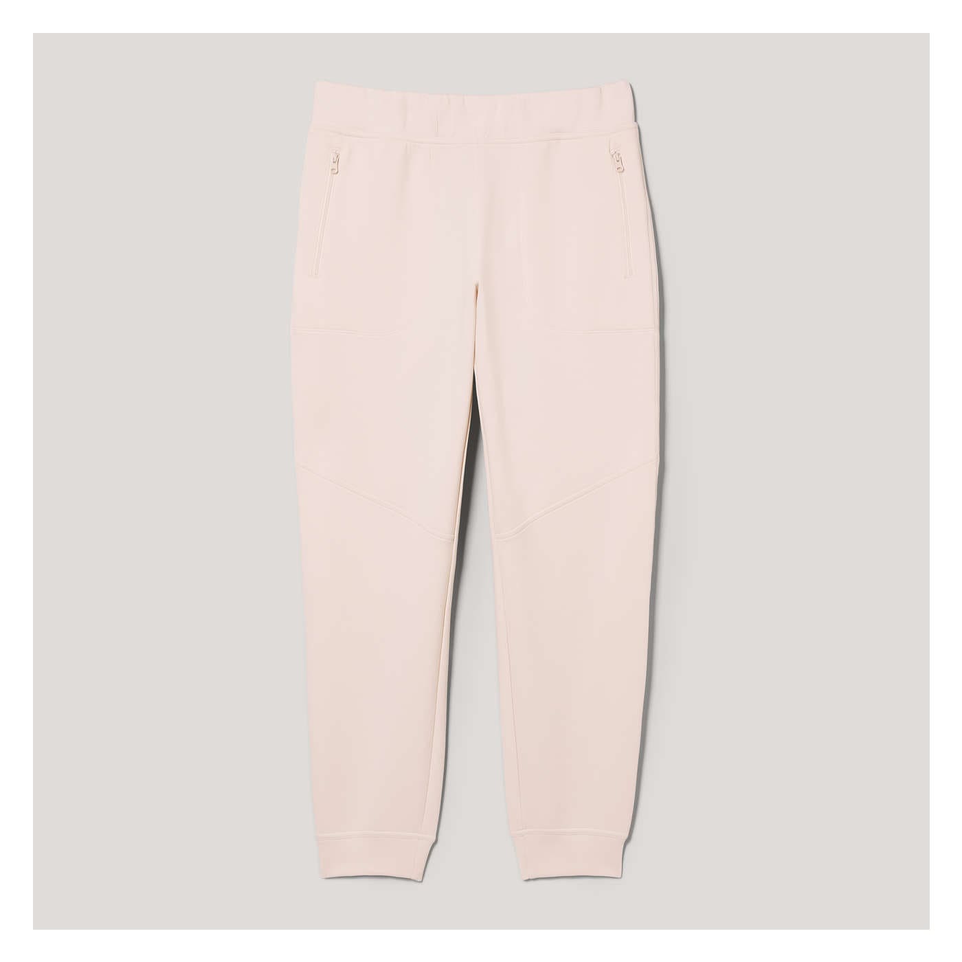 Women's Knit Mid-Rise Jogger Pants - All in Motion Heathered Beige