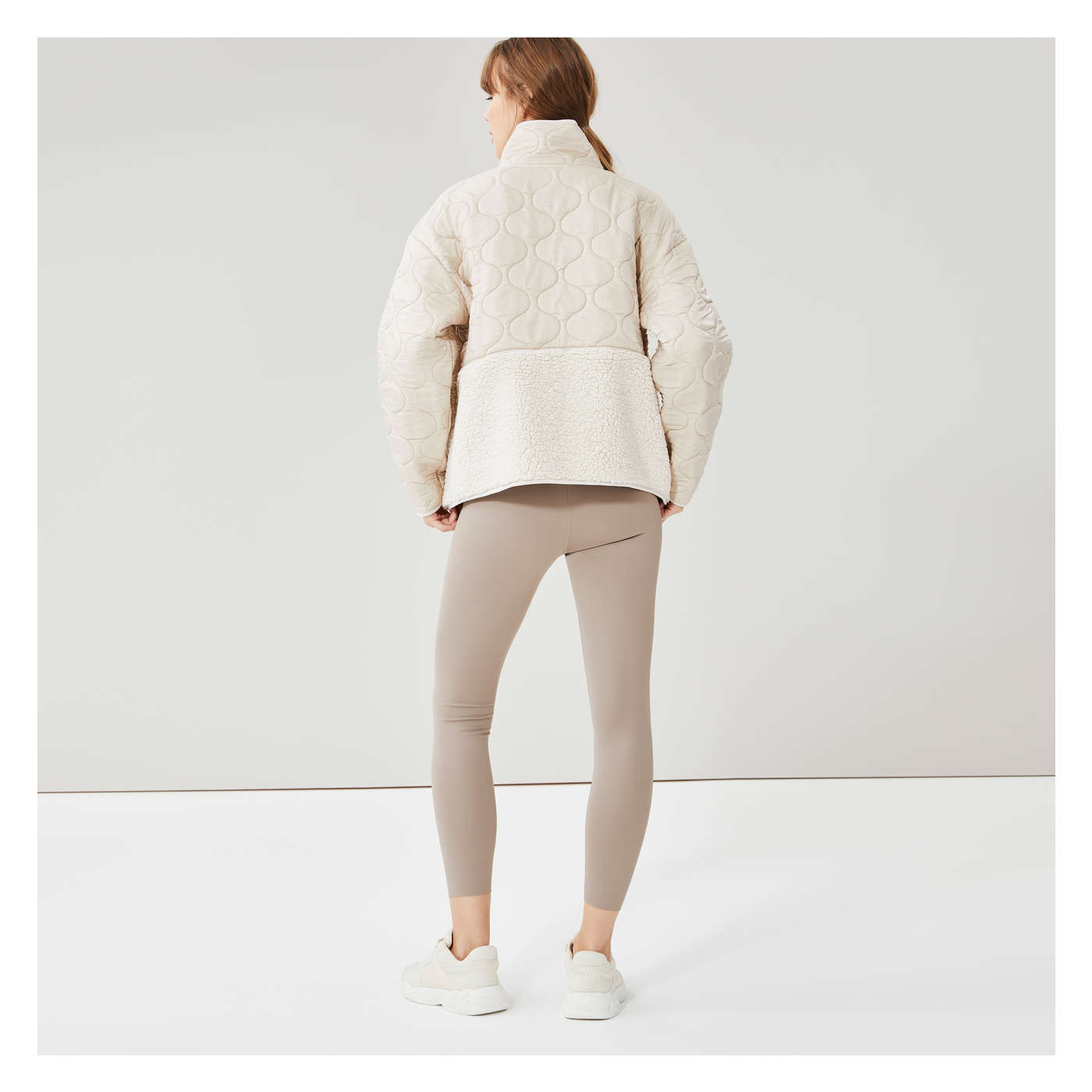 Quilted Jacket in Beige from Joe Fresh