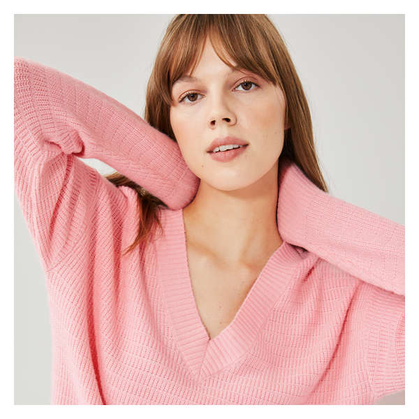 Textured Pullover - Pink