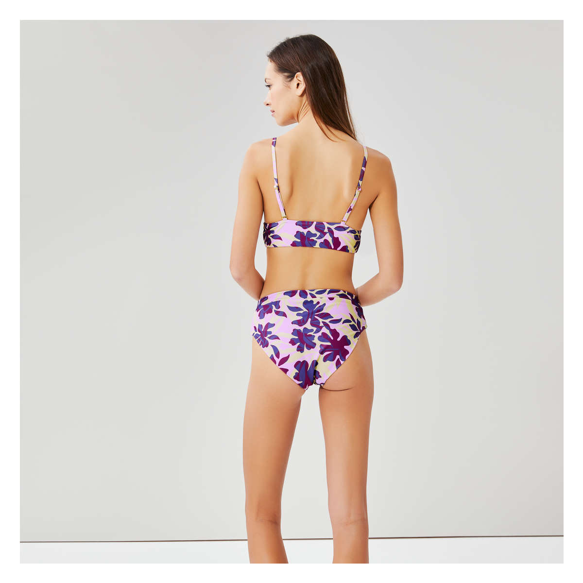 V-Neck Bikini Top in Purple from Joe Fresh