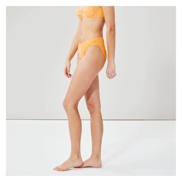 Ruched Bikini Bottom - Bright Yellow