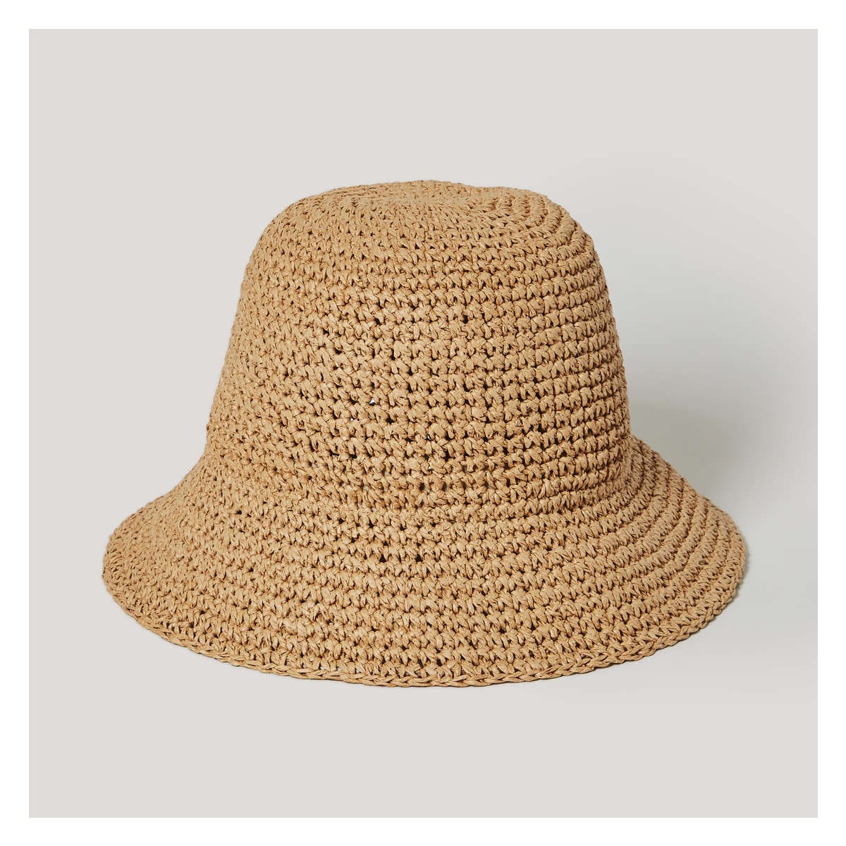 Straw Bucket Hat in Light Brown from Joe Fresh