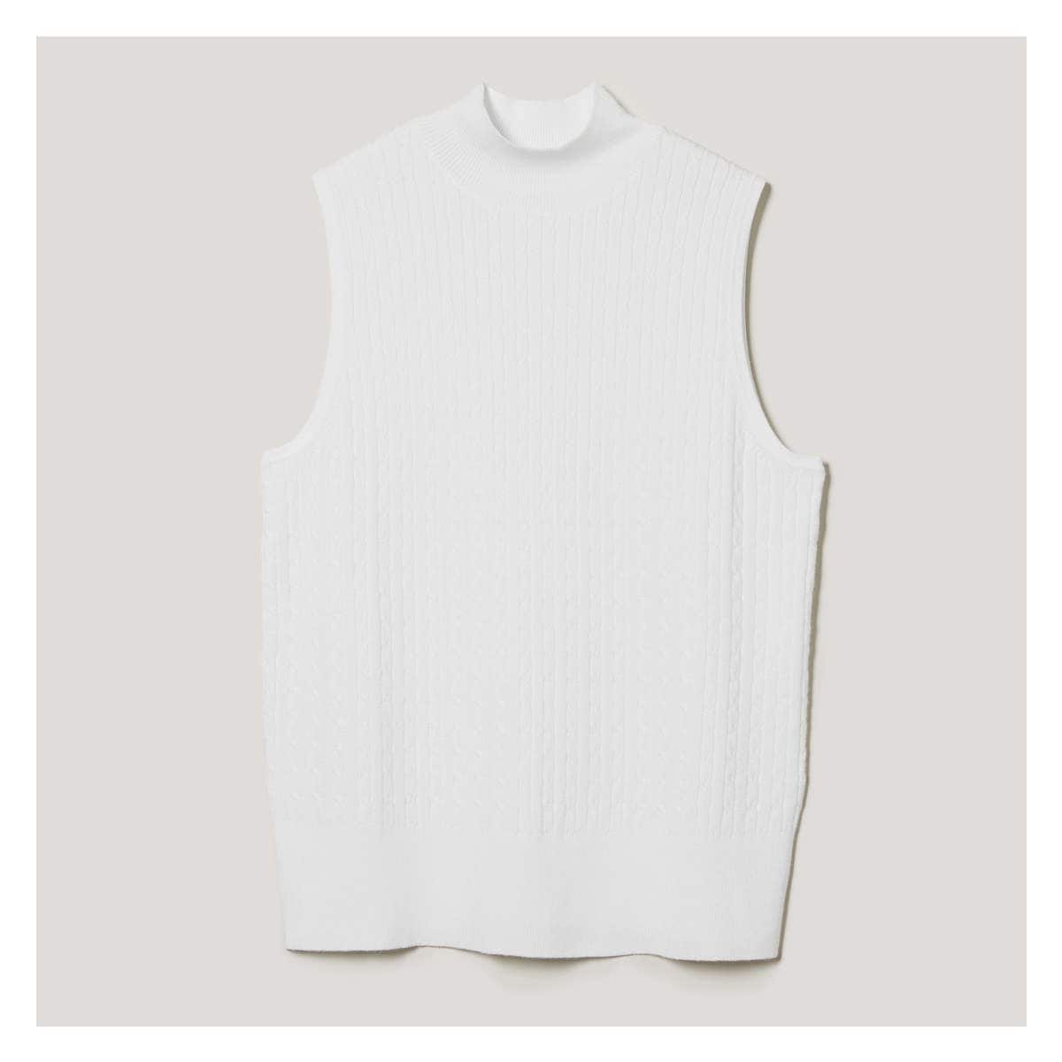Cable Knit Tank in Bright White from Joe Fresh