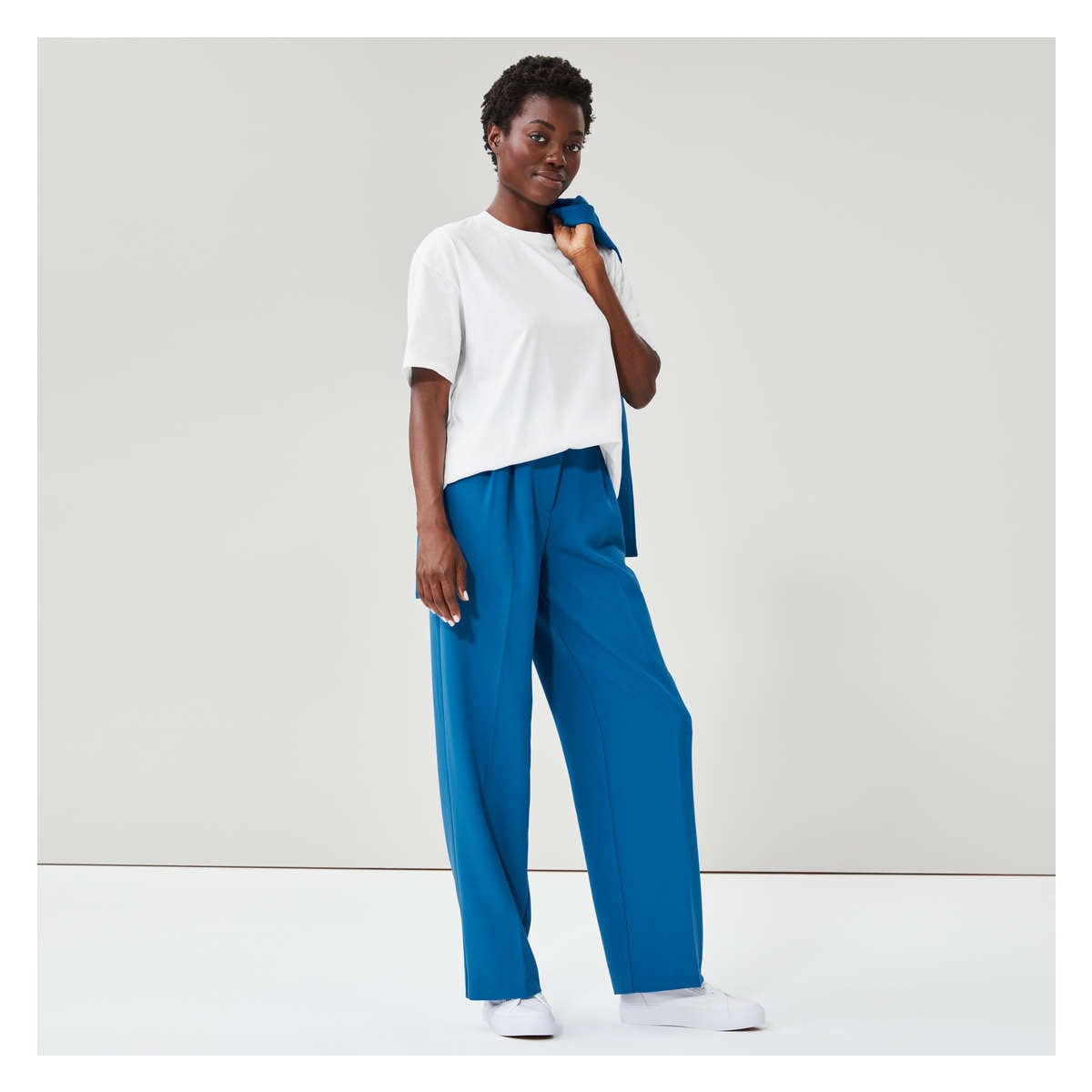 Busy Clothing Womens Smart Royal Blue Trousers