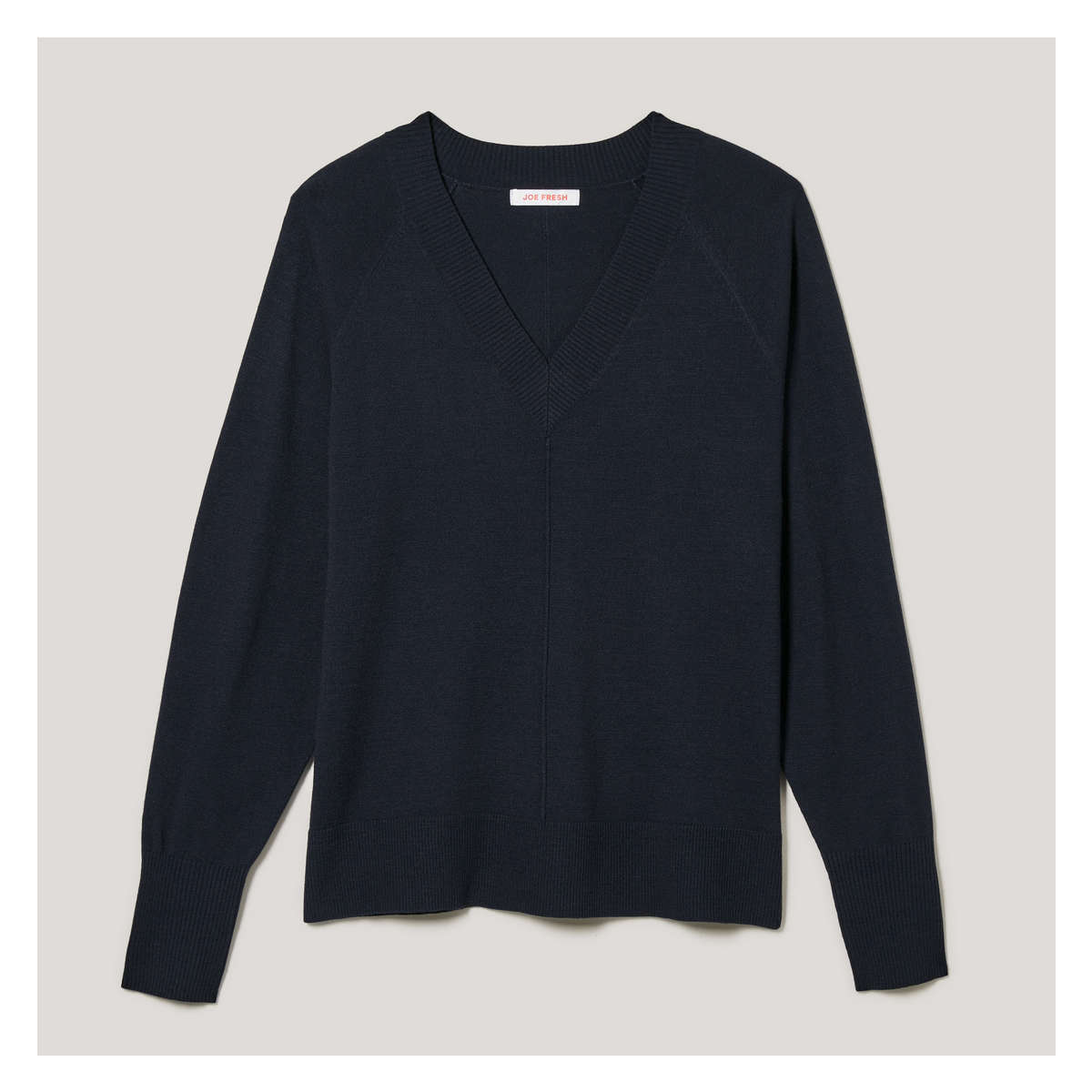 V-Neck Pullover in Navy from Joe Fresh