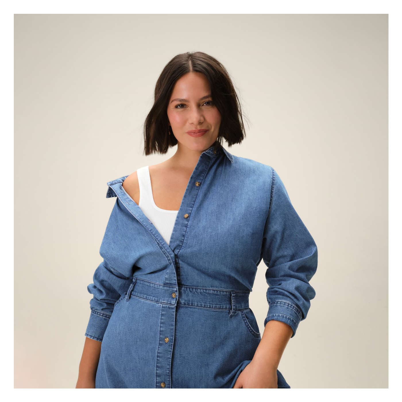 Buy Ishin Women's Blue Denim Shirt Style Dress Online – ISHIN FASHIONS