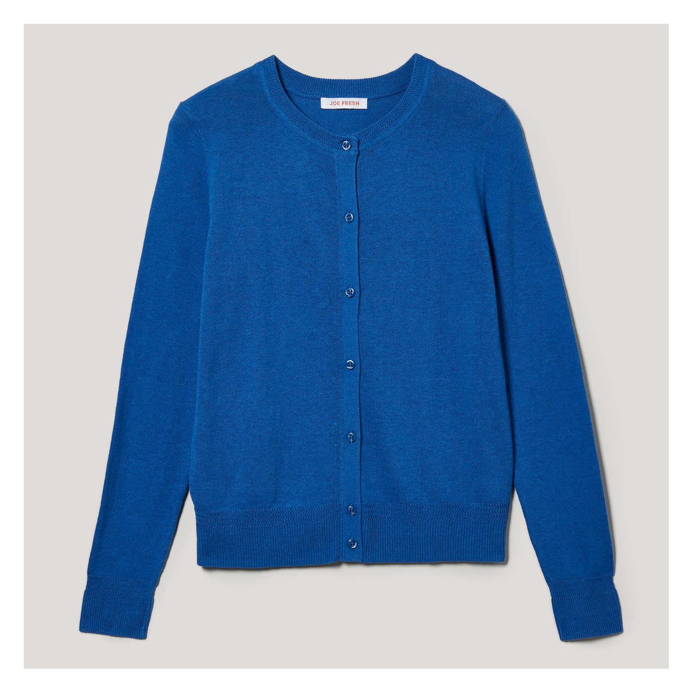 Josephine Chaus 100% Cotton Color Block Blue Cardigan Size XL - 72
