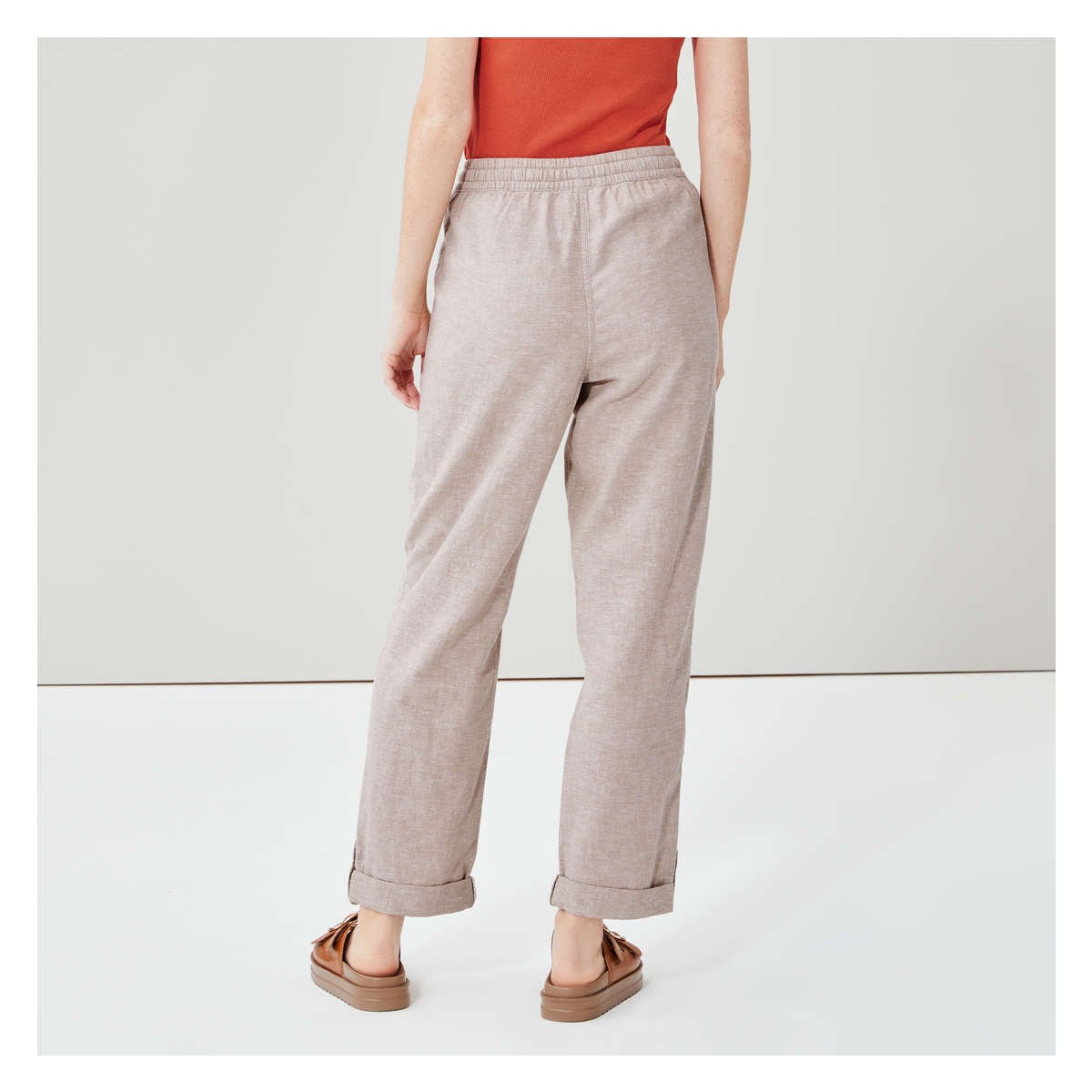 Linen-Blend Pant in Beige from Joe Fresh