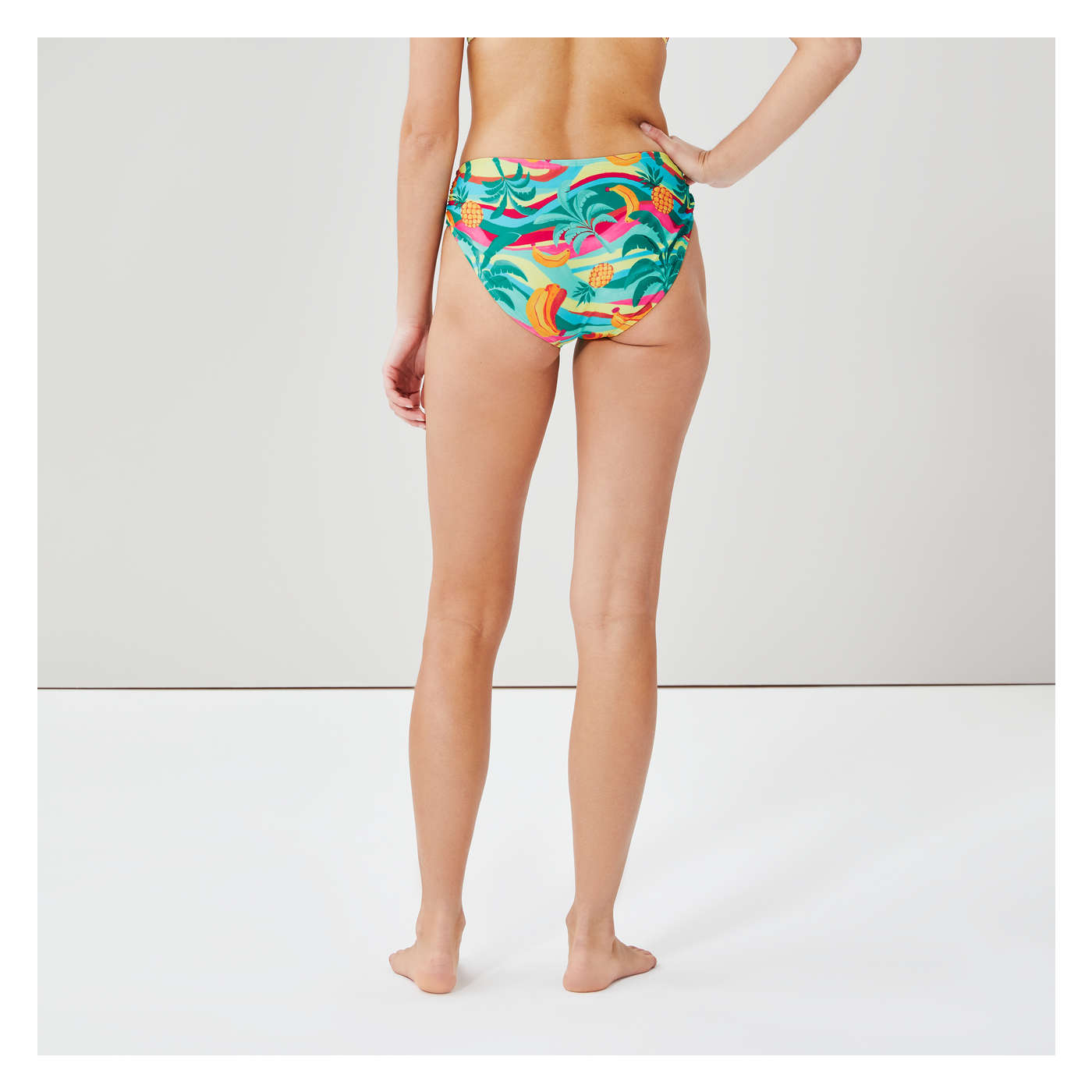 Low Rise Full-Coverage Bikini Bottom in Bright Aqua from Joe Fresh
