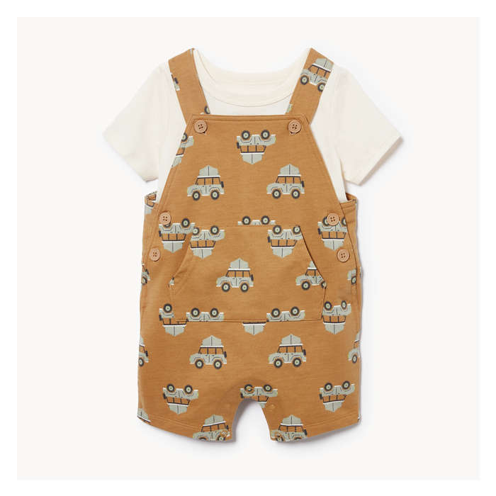Baby Boys' 2-Piece Short Overall Set