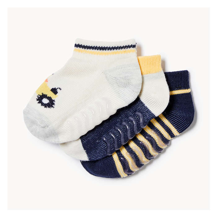 Baby Boys' 3 Pack Low-Cut Socks