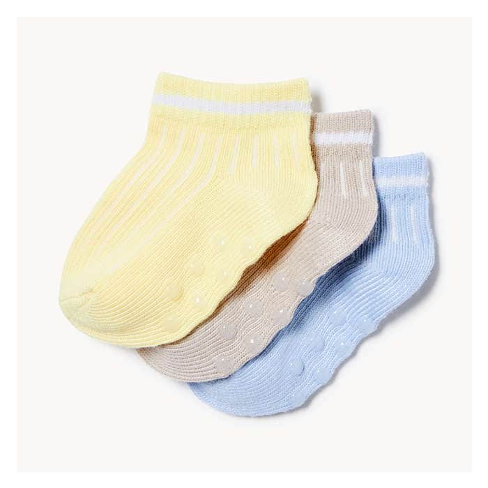 Baby Boys' 3 Pack Low-Cut Boot Socks