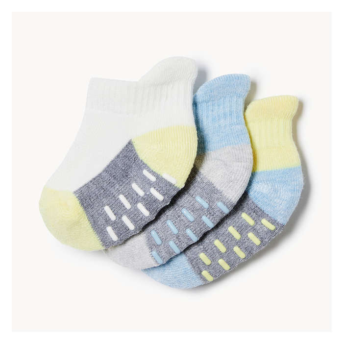 Baby Boys' 3 Pack Low-Cut Socks