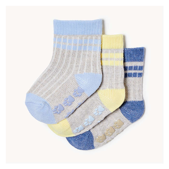 Baby Boys' 3 Pack Crew Boot Socks