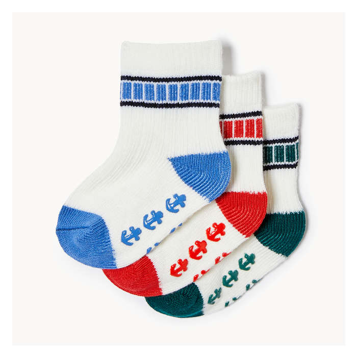 Baby Boys' 3 Pack Crew Boot Socks