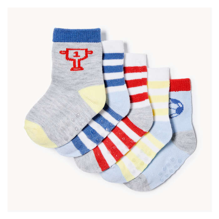 Baby Boys' 5 Pack Crew Socks - Multi
