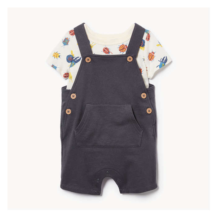 Baby Boys' 2-Piece Short Overall Set