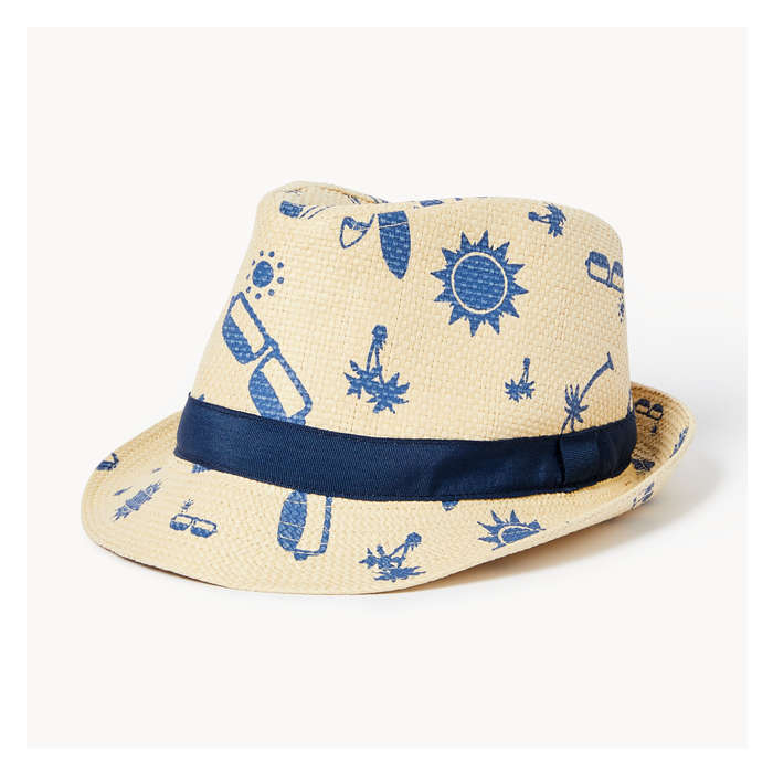Kid Boys' Straw Fedora Hat