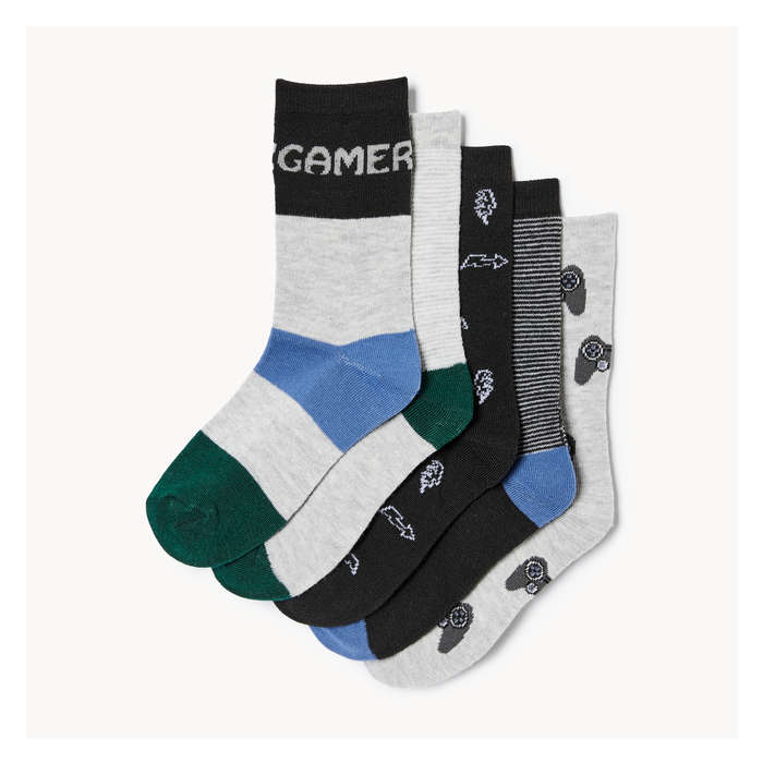 Kid Boys' 5 Pack Crew Socks