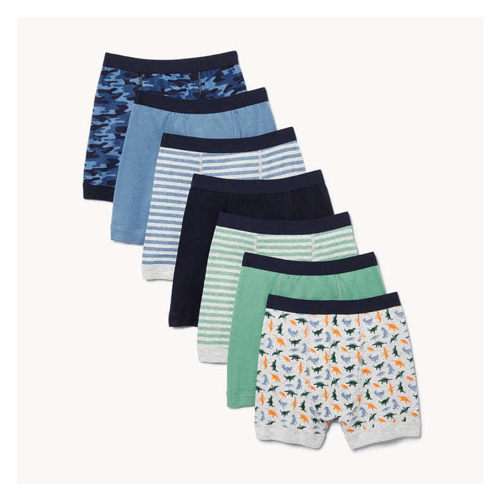 Kid Boys' 7 Pack Boxer Brief - Green