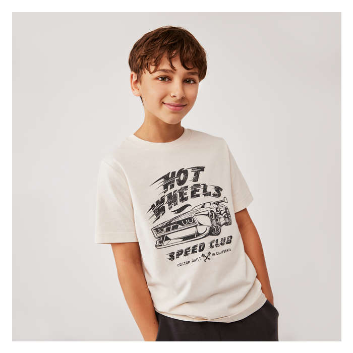 Garçons T-shirt Hot Wheels Speed Club pour garçons - Beige