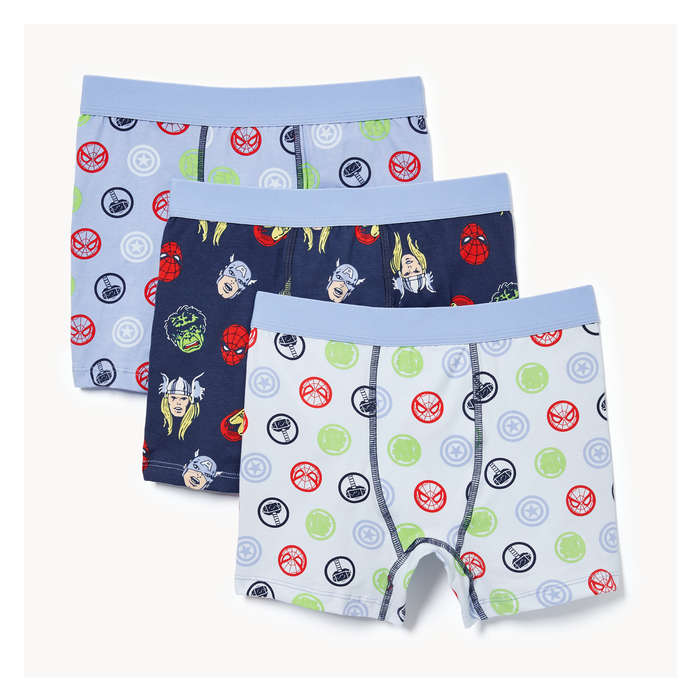 Kid Boys' 3-Pack Avengers Boxer Briefs - Blue