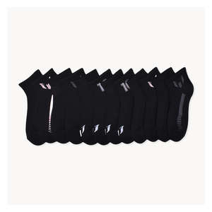 Kid Boys' Messi 6 Pack Quarter-Crew Socks - JF Black