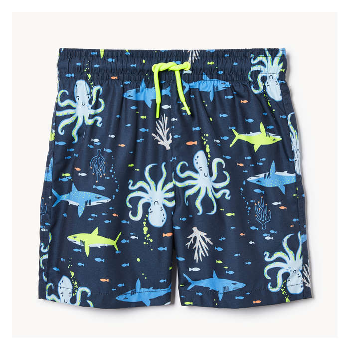 Toddler Boys' Printed Swim Trunk
