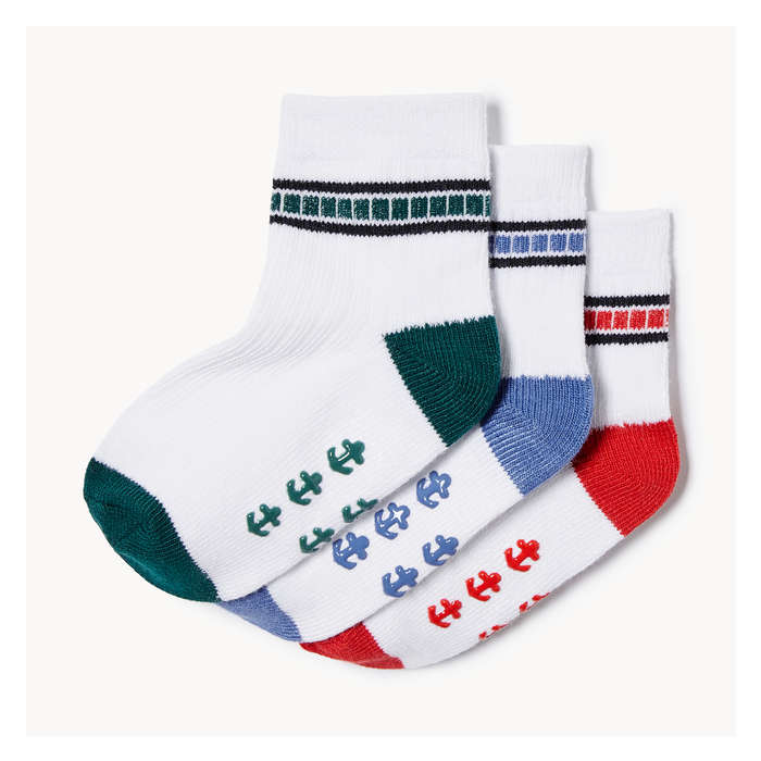 Toddler Boys' 3 Pack Quarter-Crew Boot Socks