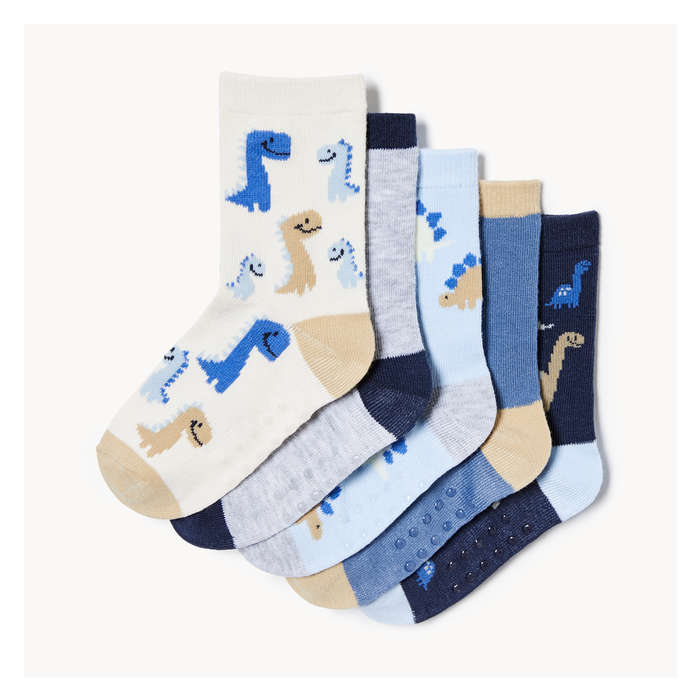 Toddler Boys' 5 Pack Crew Socks