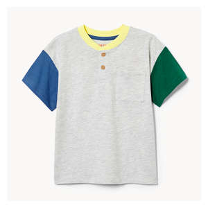 Toddler Boys' Henley T-Shirt - Pale Grey