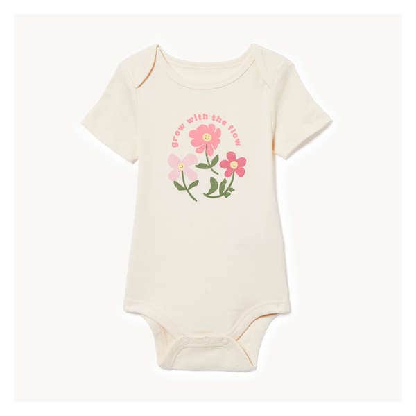 Baby Girls' Graphic Bodysuit - Cream