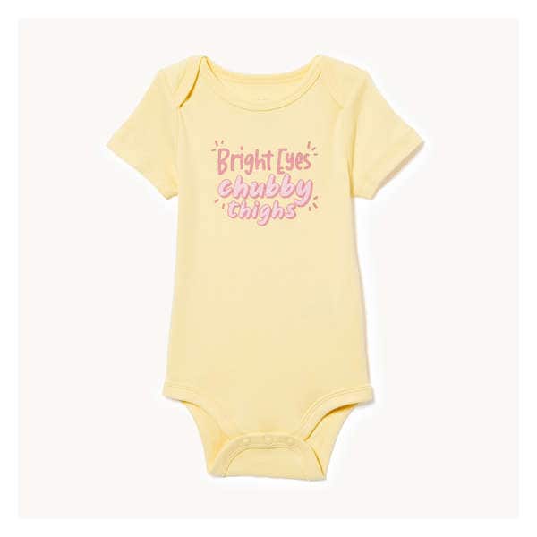 Baby Girls' Graphic Bodysuit - Light Yellow