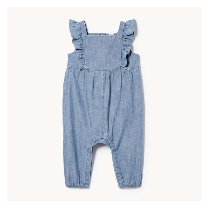 Baby Girls' Chambray Romper