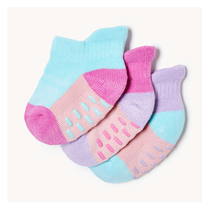 Baby Girls' 3 Pack Low-Cut Socks - Multi