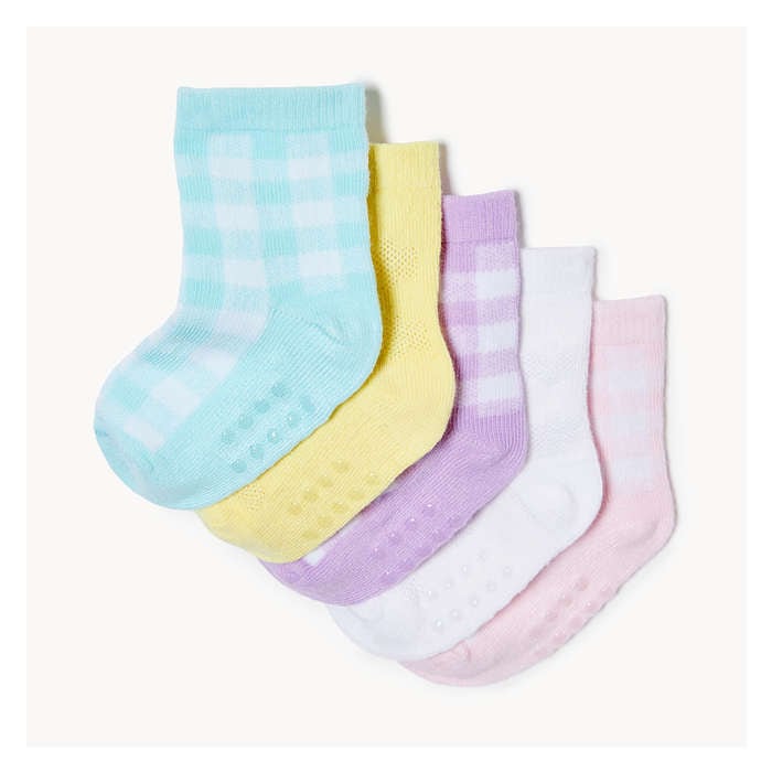 Baby Girls' 5 Pack Crew Socks - Multi
