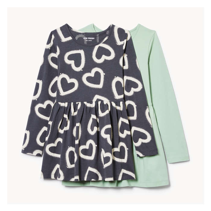 Kid Girls' 2 Pack Long Sleeve Dress