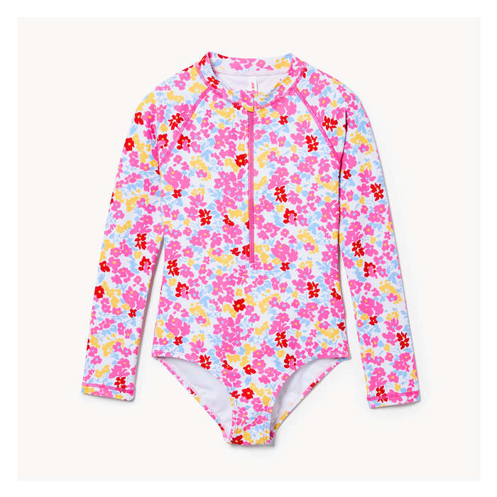 Kid Girls' Rash Guard Swimsuit