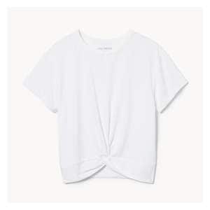Kid Girls' Active Twist Front T-Shirt - Bright White
