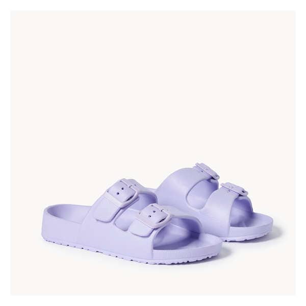 Kid Girls' Double Buckle Sandals - Light Purple