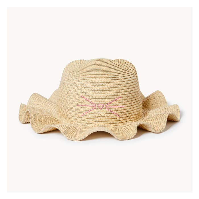 Kid Girls' Cat Straw Hat
