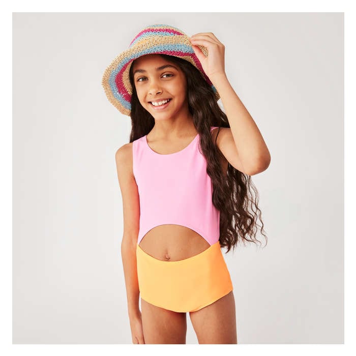Kid Girls' Packable Straw Hat