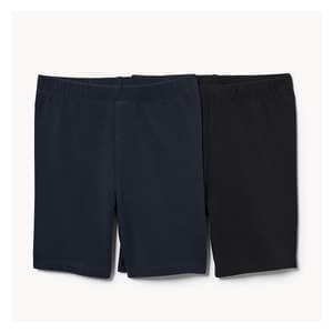 Kid Girls' 2-Pack Bike Shorts - JF Black
