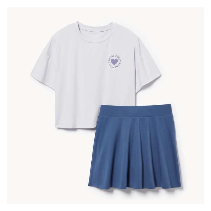 Kid Girls' Active Skort 2-Piece Set