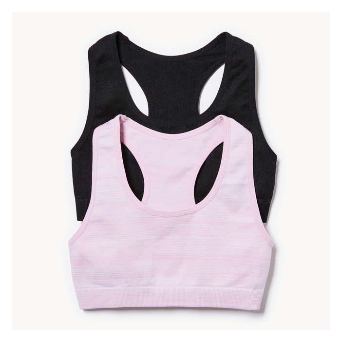 Kid Girls' 2 Pack Seamless Bralette - Pink
