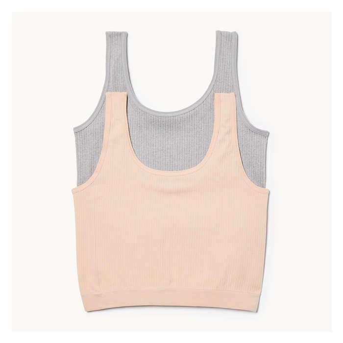 Kid Girls' 2 Pack Seamless Crop Camisole